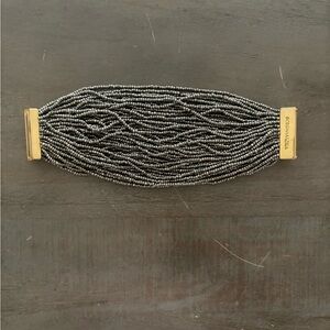 BCBGMaxAzria Black Multi-Strand Beaded Bracelet